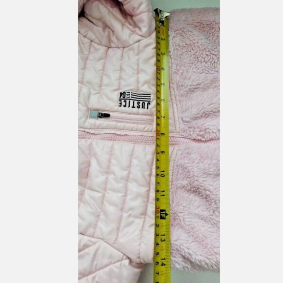 Justice Girls Hooded Puff Jacket Size 6 to 7 Years - Picture 9 of 11